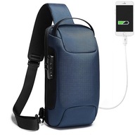 Mestský batoh Bange BG-22085 na jedno rameno, USB visiaci zámok, modrý Mestský batoh Bange BG-22085 na jedno rameno, USB visiaci zámok, modrý