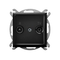 Koncová zásuvka OSPEL GPA-UK/M/33 ARIA RTV - metalická čierna farba Koncová zásuvka OSPEL GPA-UK/M/33 ARIA RTV - metalická čierna farba