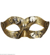 STEAMPUNKOVÁ MASKA BENÁTKY PARNÝ STROJ ZLATÁ STEAMPUNKOVÁ MASKA BENÁTKY PARNÝ STROJ ZLATÁ