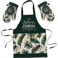SÚPRAVA NA DEŇ BABIČKY, zástera + rukavice, skvelý darček SÚPRAVA NA DEŇ BABIČKY, zástera + rukavice, skvelý darček