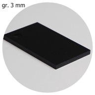 Plexisklo, lesklé čierne, 3mm, formát 500x300mm