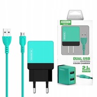 RÝCHLA NABÍJAČKA 2x USB 2A + MIKRO USB KÁBEL RÝCHLA NABÍJAČKA 2x USB 2A + MIKRO USB KÁBEL