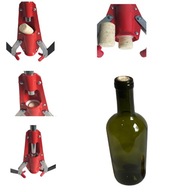 kovový uzáver na fľaše s korkovými zátkami z vínneho muštu