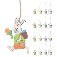 Prívesok králik Woodsy Decor Veľkonočný zajačik čipsy