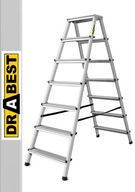 Obojstranný hliníkový domáci rebrík 2x7 DRABEST