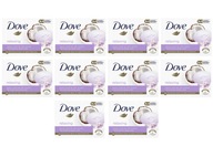 SADA 10 ks DOVE Hydratačné krémové mydlá 90g Kokos SADA 10 ks DOVE Hydratačné krémové mydlá 90g Kokos