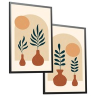SET Bezrámový plagát Diptych 43x68 do obývačky