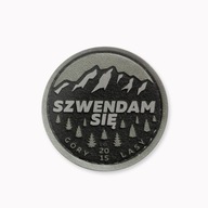 Nášivka na suchý zips s reflexným nápisom a horami Nášivka na suchý zips s reflexným nápisom a horami