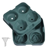 4 Dutinová 3D silikónová forma na kvety diamantovej ruže 4 Dutinová 3D silikónová forma na kvety diamantovej ruže