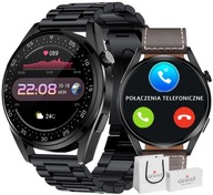 Inteligentné hodinky Giewont GW450-3 Black + hnedý remienok