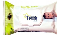 Fresh Baby Vlhčené obrúsky s klipom, 72 kusov vlhčených obrúskov Fresh Baby Vlhčené obrúsky s klipom, 72 kusov vlhčených obrúskov