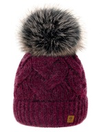Dámska zimná čiapka pletená fleece teplá vlna WOOLK Dámska zimná čiapka pletená fleece teplá vlna WOOLK