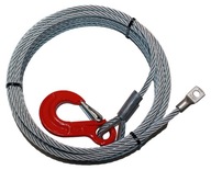 Oceľové lano s hákom a okom - 5mm x 7,5m