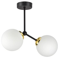 STROPNÉ ZÁVESNÉ LAMPY, LUSTRE, Čierna, ZLATÁ GUĽA STROPNÉ ZÁVESNÉ LAMPY, LUSTRE, Čierna, ZLATÁ GUĽA