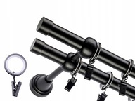 Záclonová tyč JEDNODUCHÉ TICHÉ KRÚŽKY DOUBLE 19+19 MM / 160