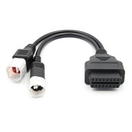 Dvojitý adaptér YAMAHA 3-PIN + 4-PIN OBD2 Dvojitý adaptér YAMAHA 3-PIN + 4-PIN OBD2