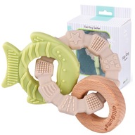 Rybací krúžok GiliGums Teether zo silikónového dreva Rybací krúžok GiliGums Teether zo silikónového dreva