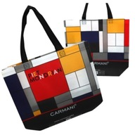 Obedová taška, pevný materiál, štýlový vzor P. Mondrian CARMANI Obedová taška, pevný materiál, štýlový vzor P. Mondrian CARMANI