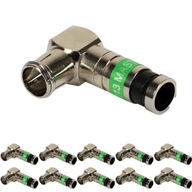 F-zástrčka FAST MASTER ANGLE kompresný konektor 10 ks F-zástrčka FAST MASTER ANGLE kompresný konektor 10 ks