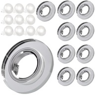 10x ZAPÚŠŤANÁ STROPNÁ SKLENENÁ LAMPA + ŽIAROVKA GU10 230V 10x ZAPÚŠŤANÁ STROPNÁ SKLENENÁ LAMPA + ŽIAROVKA GU10 230V