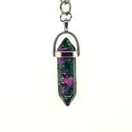 KRÁSNY KĽÚČOVNÍK KEYRING ZOISITE S KRYŠTÁLOM PRÍRODNÝM KAMEŇOM RUBÍN KRÁSNY KĽÚČOVNÍK KEYRING ZOISITE S KRYŠTÁLOM PRÍRODNÝM KAMEŇOM RUBÍN