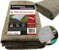 BIO-NETKANÁ ovčia vlna ekologicky tkaná na zimu proti burine 250g/m2 2x5m