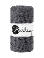 Paličkovaná šnúra Macrame 3mm 100m 3vrstvá grafitová Paličkovaná šnúra Macrame 3mm 100m 3vrstvá grafitová