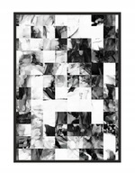 OBRAZOVÝ PLAGÁT V RÁME 53x73 cm Štvorce P1506