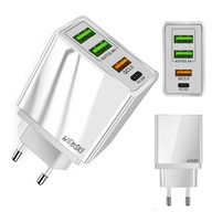 RÝCHLA NABÍJAČKA 2x USB-C Power Delivery 3.0 4xUSB RÝCHLA NABÍJAČKA 2x USB-C Power Delivery 3.0 4xUSB