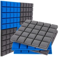 Akustická zvukotesná pena, konvexný panel kocky, modrošedá, 4 ks Akustická zvukotesná pena, konvexný panel kocky, modrošedá, 4 ks