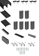 Kovanie na posuvné dvere pre sklo Novo10 2,5m/3D Kovanie na posuvné dvere pre sklo Novo10 2,5m/3D