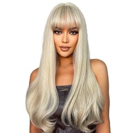 Dlhá parochňa Barbi syntetické vlasy béžová blond LC5038-1 + čiapka ZADARMO Dlhá parochňa Barbi syntetické vlasy béžová blond LC5038-1 + čiapka ZADARMO