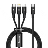 BASEUS KÁBLOVÁ ZÁSTRČKA USB C 3v1 LIGHTNING MICRO USB-C END SET 20W