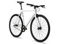 6k dráhový bicykel, pevné koleso, biela Single Speed ​​​​52