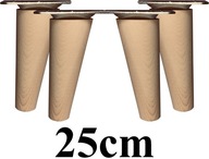 NOHY Drevené skosené NOHY 25cm 4 ks + plechy NOHY Drevené skosené NOHY 25cm 4 ks + plechy