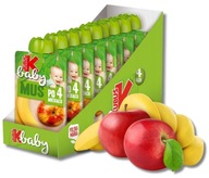 Kubuś BABY APPLE Banánová pena BEZ CUKRU 9 x 100g Kubuś BABY APPLE Banánová pena BEZ CUKRU 9 x 100g