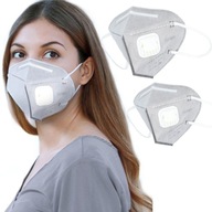 2x Antivírusová maska ​​FFP2 KN95 s filtrom 2 ks