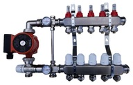 Rozdeľovač 5 s PUMP GROUP pre systém podlahového vykurovania IBO