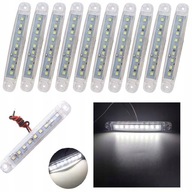 10 ks SVIETIDLO 9 LED 12V 24V BIELA ​​BIELA