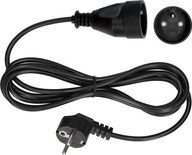 Jediný predlžovací kábel s uzemnením 16A ~ 3680W 3x1,5 1m čierny Jediný predlžovací kábel s uzemnením 16A ~ 3680W 3x1,5 1m čierny