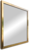 Zrkadlo v ráme 60x60 s moderným úzkym zlatým rámom