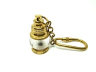 Mosadzná kľúčenka - mini lodná lampa KEY-0119