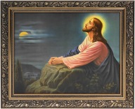 OBRAZ 50x60 JEŽIŠ V ZÁHRADE, ZDOBENÝ ZLATÝ RÁM OBRAZ 50x60 JEŽIŠ V ZÁHRADE, ZDOBENÝ ZLATÝ RÁM