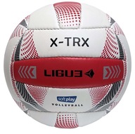 Volejbalová lopta Ligue X-TRX bielo-strieborno-červená