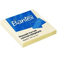 Žlté samolepiace bločky Bantex 75x75 mm, 100 listov