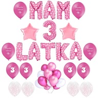Sada balónov Tretie narodeniny Mám 3 roky Sada balónov Tretie narodeniny Mám 3 roky