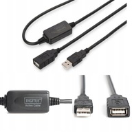 Aktívny predlžovací kábel DIGITUS USB A 2.0 10m Aktívny predlžovací kábel DIGITUS USB A 2.0 10m