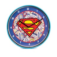Nástenné hodiny Superman Logo do chlapčenskej izby Nástenné hodiny Superman Logo do chlapčenskej izby