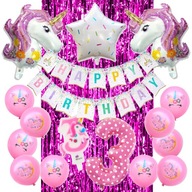 BALOONS narodeninová súprava 3 ROČNÝ PONÍK JEDNOROŽEC BALOONS narodeninová súprava 3 ROČNÝ PONÍK JEDNOROŽEC
