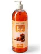 Rybí olej pre psov, mačky, chuť do jedla, trávenie, srsť, omega 3, vitamíny BARF 1L